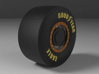 Rear wheel from Top fuel dragster 3D model