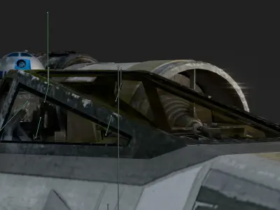 X Wing Starfighter 3D Model Star Wars PBR Blender FBX OBJ Low-poly 3D model