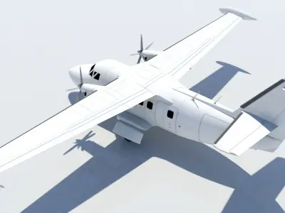 Let 410 Turbolet Static blank Low-poly 3D model