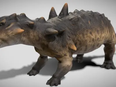 Euoplocephalus Low-poly 3D model