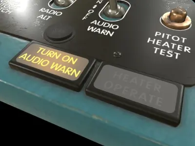 Mi-8MT Mi-17MT Left Triangular Panels Board English Low-poly 3D model