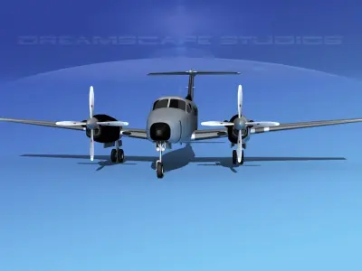 Beechcraft UC-12Q Huron V10 US Army 3D model