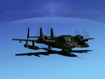 Grumman OV-1D Mohawk V03 3D model