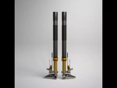 Ohlins Suspension Fork Low-poly 3D model