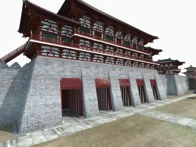 Ancient Chinese city 3D model