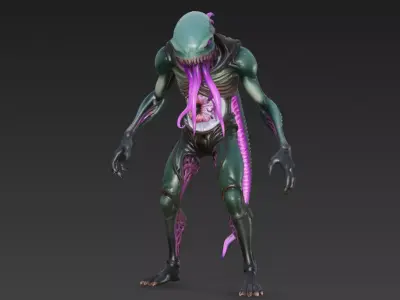 Tentacle Alien Monster 3D model 3D model buy