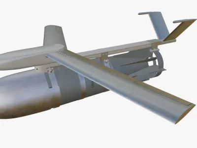 FAB-1500M54 UMPK Russian 1500KG Glide Bomb Game Ready PBR Low-poly 3D model