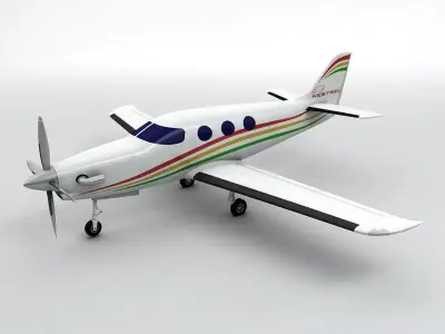 Farnborough F1 Kestrel Aircraft Low-poly 3D model