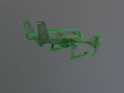 destroyed VTOL 3D model