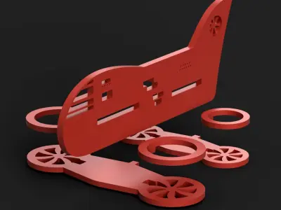 Among Us Airship kit card Free 3D print model