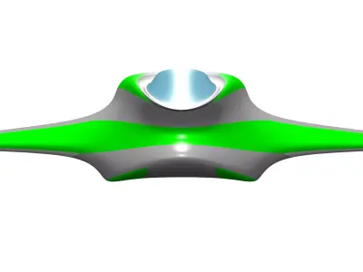 Spaceship flying object Low-poly 3D model