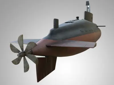 Submarine Shivalik Low-poly 3D model