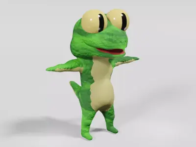 Lizard Creature Low-poly 3D model