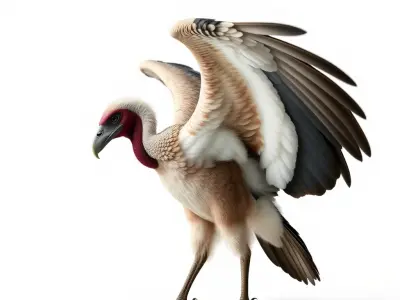 Detailed Vulture Bird D Model Pack for Simulation and Rendering Low-poly 3D model