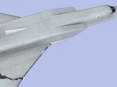 Tupolev Tu-22M3 strategic bomber Low-poly 3D model