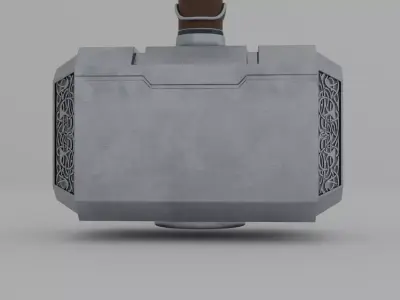 Hammer of Thor - Mjolnir Low-poly 3D model