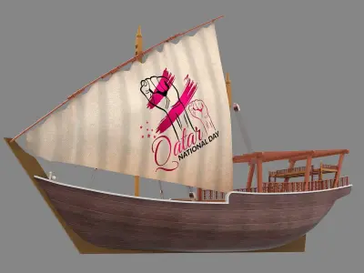 Qatar Traditional Boat 3D Model purchase