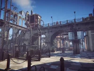 steampunk - Steam City Low-poly 3D model