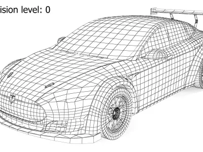 Tesla Model S P100D 3D model purchase