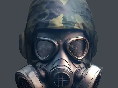 Helmet 3d model military combat Military Low-poly 3D model