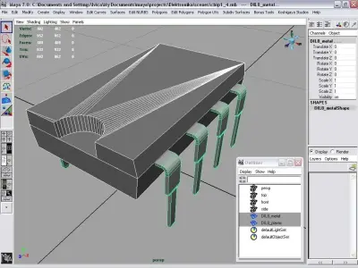 chip DIL8 Low-poly 3D model