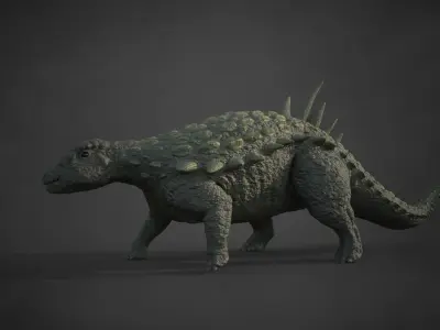 Acantholipan Gonzalezi Dinosaur - Nodosaurus family  Low-poly 3D model
