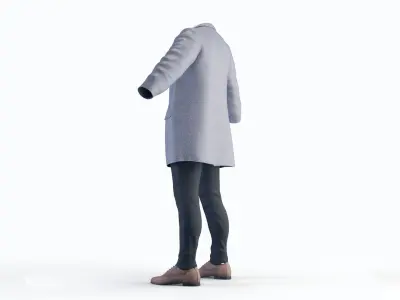 Casual Winter Clothing Male 3D model