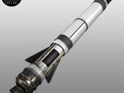 Space sci-fi rocket ship small 3D model