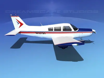 Piper PA-28 V12 3D model
