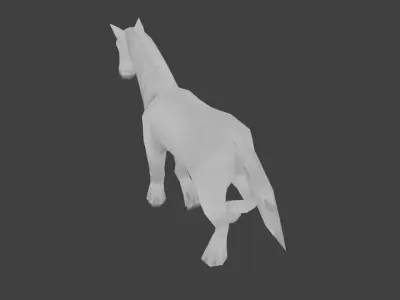 Low poly horse chocolate egg Low-poly 3D model