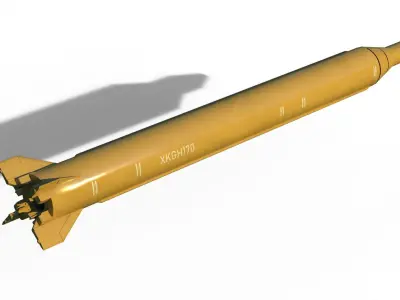 Iranian Ghadr ballistic missile 3D model