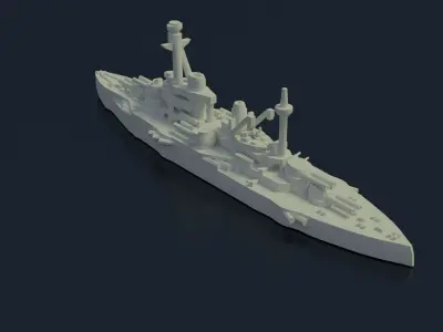 Battleship Coubert 1913 3D print model