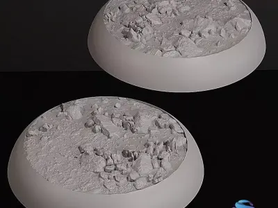 Ultimate Terrain Bases Pack- 25-32-40-50   Miniature Bases  STL  3D print model