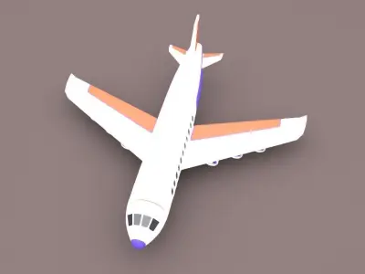 Cartoon Airplane Free 3D model