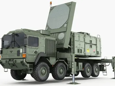 Radar MPQ-53 based on MAN truck chassis 3D model