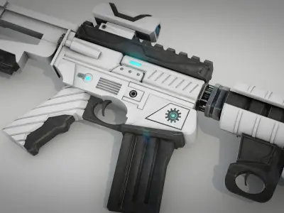 Sci-fi Weapon Rifle Low-poly 3D model
