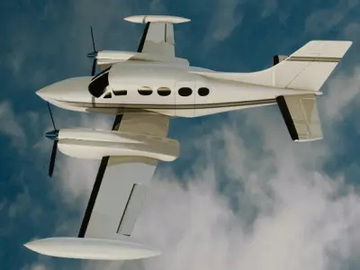 Cessna 421 Golden eagle propeller aircraft 3D model