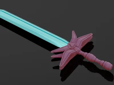 Sci Fi Sword Free low-poly 3D model