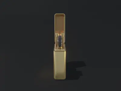 Gold lighter 3D model Low-poly 3D model