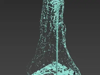 Realistic Water Fountain Loop Animation 7 3D model
