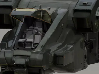 Rapid Insertion Transport VTOL Game Ready Vehicle 3D Model Low-poly 3D model