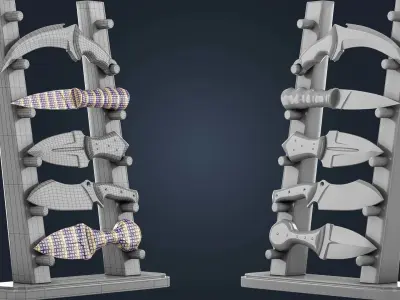 40 Knife Base Mesh Vol 03 Game Ready Low-poly 3D model