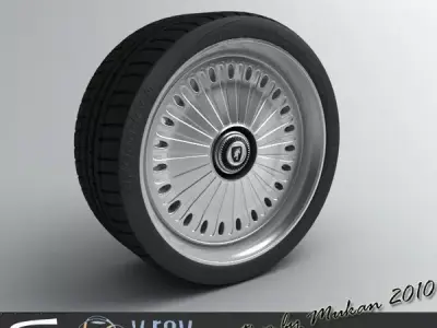 Wheel Tire 08 custom 3D model