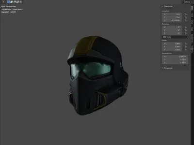 Helldivers 2 - Diver2 Helmet Low-poly 3D model