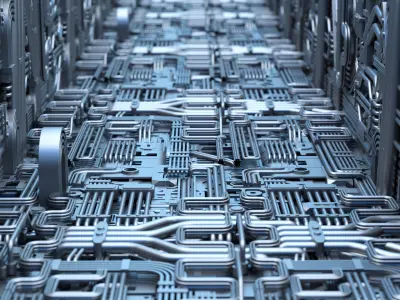 Simple Greeble Cable Kitbash Free 3D model