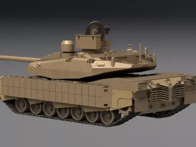 m1a2x Abrams 3D model