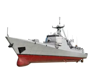 Type052D Chinese Navy Type 052D Destroyer PLAN LvyangIII class Low-poly 3D model