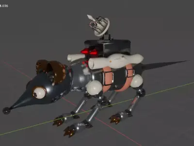 Cartoon mechanical mice battle machines Free 3D model