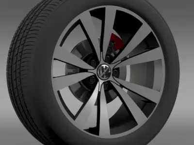 VW Beetle 2012 wheel 3D model