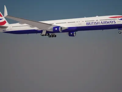 British Airways 777 9X New 3D model